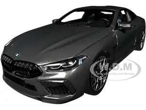 2020 BMW M8 Coupe Gray Metallic with Carbon Top 1/18 Diecast Model Car by Minichamps