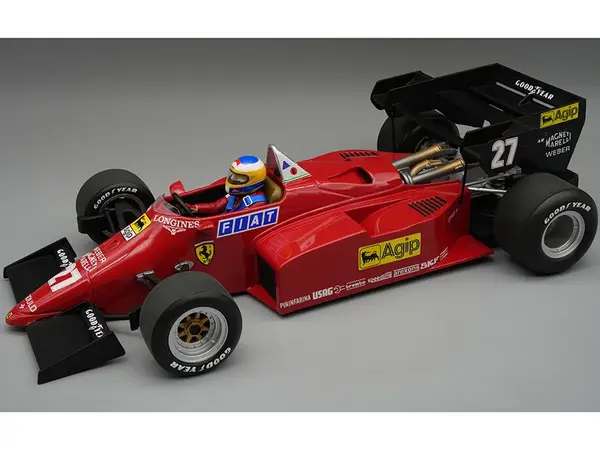 Ferrari 126 C4-M2 27 Michele Alboreto 2nd Place Formula One F1 "European GP" (1984) with Driver "Mythos Series" Limited Edition to 90 pieces Worldwid