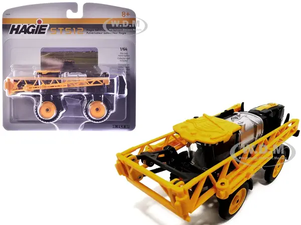 Hagie STS12 Self-Propelled Sprayer Black and Yellow 1/64 Diecast Model by ERTL TOMY