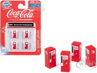 1960s "Coca-Cola" Vending Machines Set of 4 pieces "Mini Metals" Series for 1/87 (HO) Scale Models by Classic Metal Works
