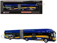 New Flyer Xcelsior XN60 Articulated Bus "DASH - Alexandria Transit Company" Blue Yellow Stripes Limited Edition "The Bus &amp; Motorcoach Collection"