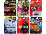 Pop Culture 2024 Set of 6 Cars Release 2 1/64 Diecast Model Cars by Johnny Lightning