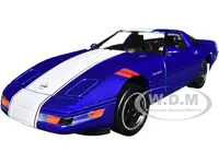 1996 Chevrolet Corvette Grand Sport Blue Metallic with White Stripes "Timeless Legends" Series 1/24 Diecast Model Car by Motormax