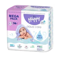 BELLA Čistiace obrúsky Happy Baby Aqua care 3 x 56 ks