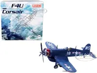 Vought F4U-4 Corsair Fighter Plane Marine Fighter Squadron 323 (VMF-323) "Death Rattlers" USS Sicily (CVE-118) (1951) 1/72 Diecast Model Airplane by