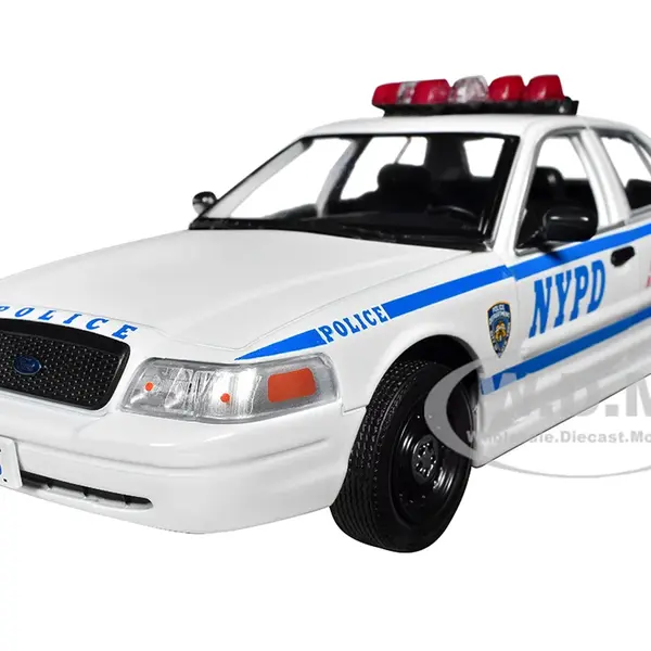 2003 Ford Crown Victoria Police Interceptor White "NYPD (New York City Police Department)" "Quantico" (2015-2018) TV Series "Hollywood" Series 1/24 D