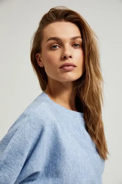 Marisse Women's Sweater Z-Sw-4512 L.Blue Mel