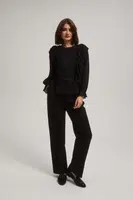 Marisse Black Pleated Trousers