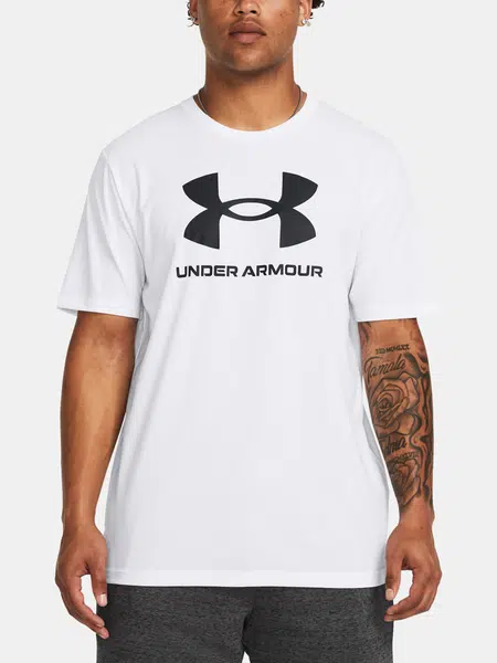 Under Armour Tričko UA SPORTSTYLE LOGO UPDATE SS-WHT - Pánské