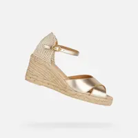 Gold women's sandals Geox Gelsa Low - Women's