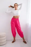 Wide-leg trousers with pockets - pink