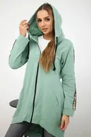 Dark mint zip-up sweatshirt