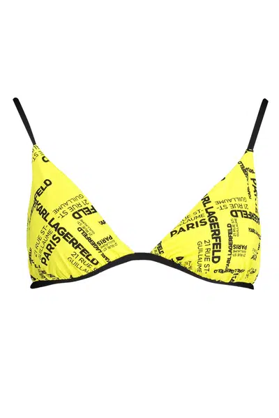 KARL LAGERFELD BEACHWEAR SWIMSUIT TOP WOMEN YELLOW