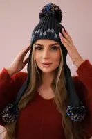 Women's cap with long ears Nadia K321 graphite