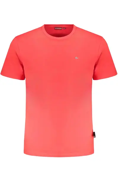 Červené tričko Napapijri s krátkym rukávom