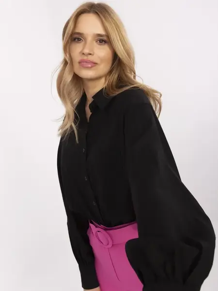 Čierna dámska košeľa