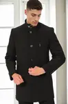 PLT8367 DEWBERRY MEN'S COAT-PLAIN BLACK-2