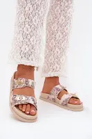 Boto Vzorované Dámske Pantofle Na Platforme Béžové Sorina