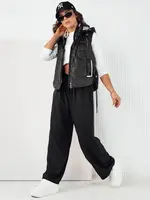 Dámska prešívaná vesta TREOS Farba čierna DSTREET TY4219