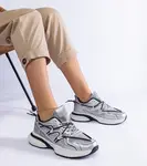 Gemre Strieborné dámske tenisky na masívnej podrážke Colunga