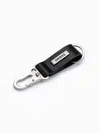 Ombre Men's key ring with snap hook - black
