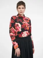 Red patterned women's long-sleeved T-shirt ORSAY - Women's