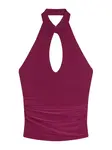 Bershka Top  vínovo červená