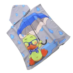 Detské pončo DUCK SPLASH sivé Rozmer: 60 x 120 cm