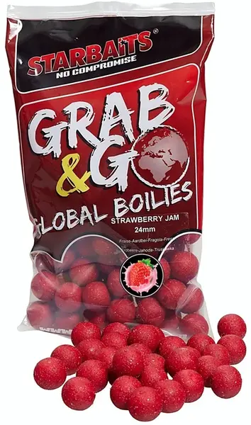 Starbaits boilies g&g global strawberry jam - 800 g 14 mm