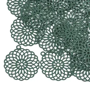 430 Stainless Steel Filigree Pendants