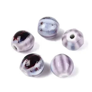Vintage Porcelain Corrugated Beads