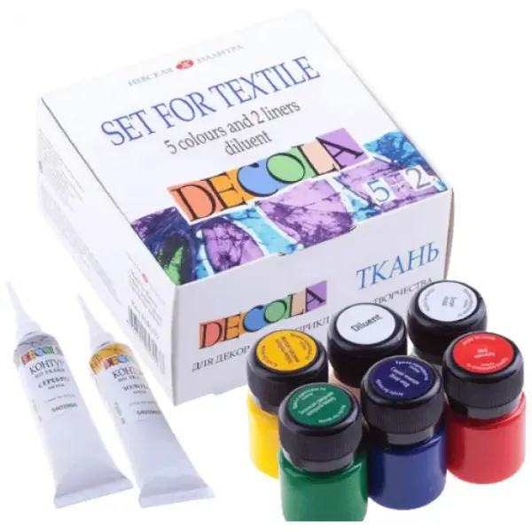 Decola Sada barev na textil - 5+2 x 20 ml