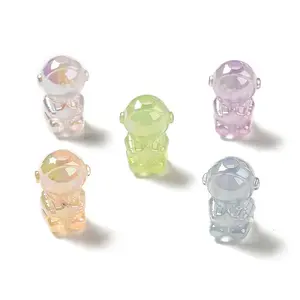 UV Plating Rainbow Iridescent Acrylic Beads