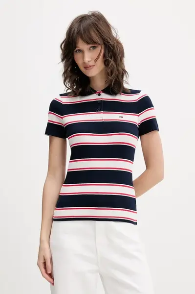 Tommy Jeans polo dámské bavlněné s elastanem