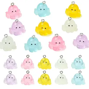 10Pcs 5 Colors Resin Pendants