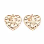Brass Micro Pave Clear Cubic Zirconia Pendants