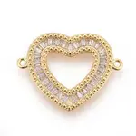 Brass Micro Pave Cubic Zirconia Links