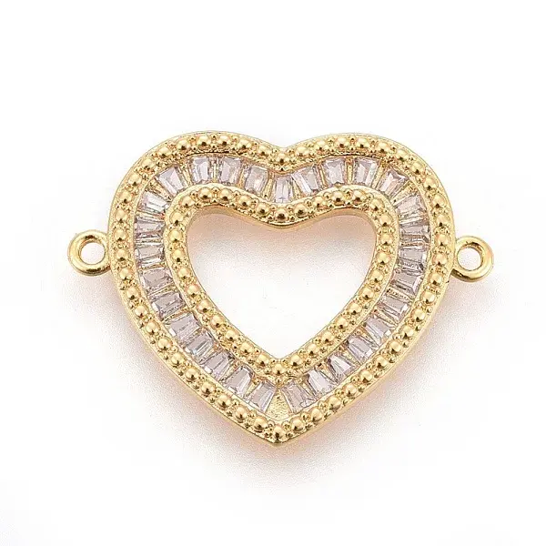Brass Micro Pave Cubic Zirconia Links