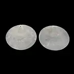 Flat Round Capiz Shell Big Pendants