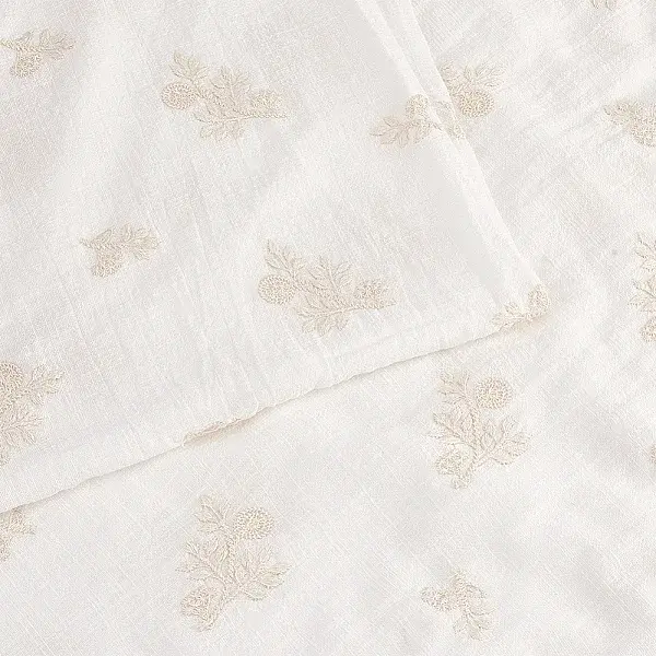 Flower Pattern Linen Cotton Fabric for Clothing Accessories