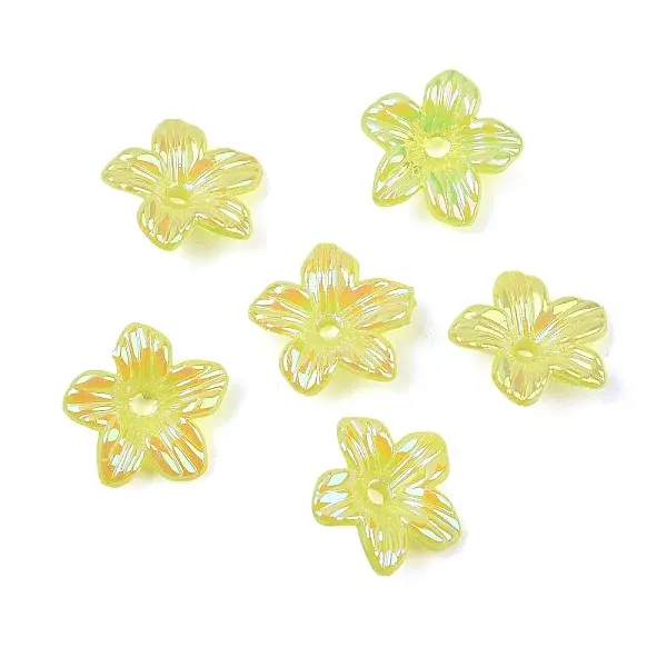 UV Plating Opaque Acrylic Bead Cap