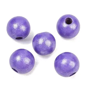 Spray Painted Wood European Beads