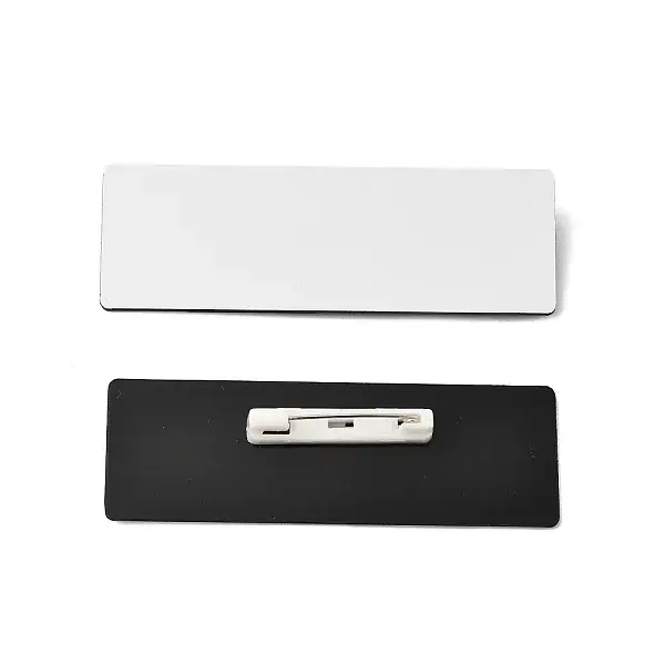 Plastic Blank Name Badge ID Tag with Iron Pins
