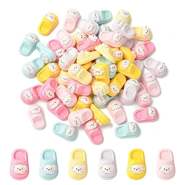 30Pcs 6 Colors Opaque Resin Cabochons