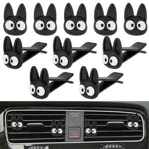 Cat Head Opaque Resin Car Air Vent Clips