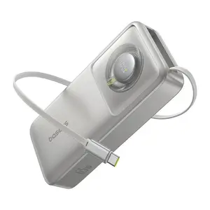 Powerbanka Baseus OS Free2Pull 10000mAh, 30W, s kabelem USB-C, šedá