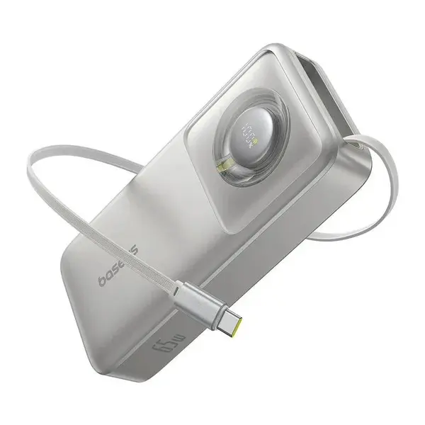 Powerbanka Baseus OS Free2Pull 10000mAh, 30W, s kabelem USB-C, šedá