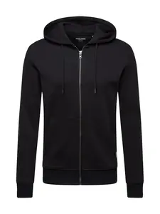 JACK & JONES Tepláková bunda  čierna