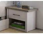 Nočný stolík Luca, dub/bielená pínia%