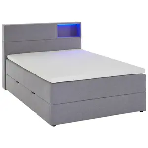 Xora POSTEL BOXSPRING, 140/200 cm, světle šedá